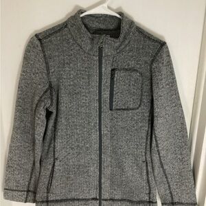 Marc NY Andrew Marc Performance Gray Herringbone Zip-Up Jacket Size Small